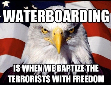 waterboarding = baptism in freedom